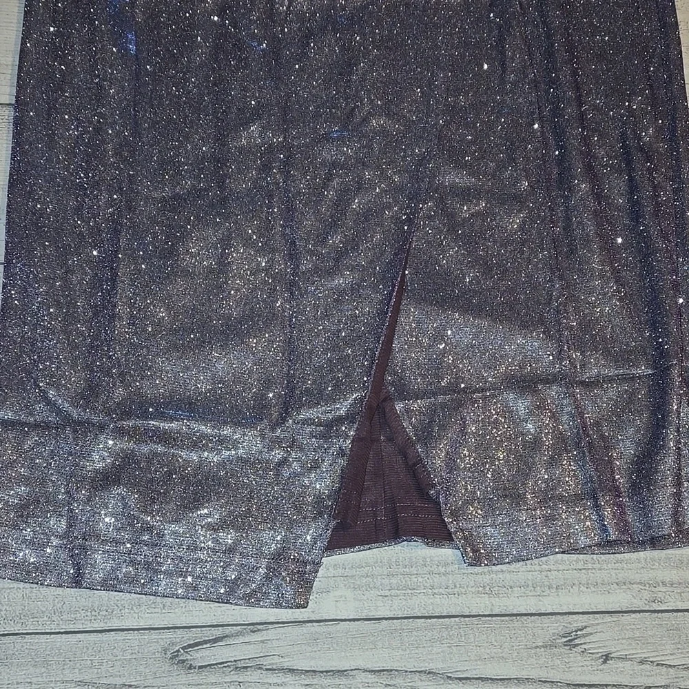 Lulus Faux Wrap Shimmer Midi Skirt Purple Sizes S and L NWT